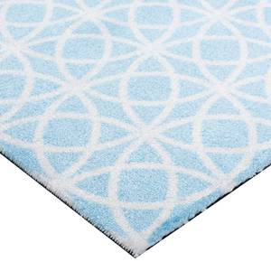 Tapis de couloir Magic Ornament Fibres synthétiques - Bleu pastel