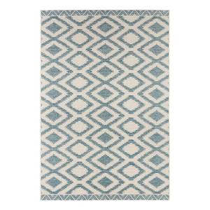 Tapis intérieur / extérieur Isle Fibres synthétiques - Crème / Bleu pétrole - 180 x 280 cm