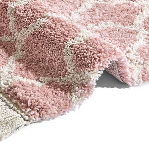 Tapis épais Pearl Fibres synthétiques - Miel / Blanc - Rose bébé - 160 x 230 cm