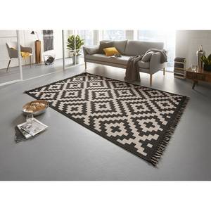 Kurzflorteppich Stockholm Mischgewebe - Beige / Schwarz - 133 x 195 cm