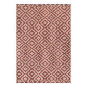 In-/Outdoorteppich Summer Kunstfaser - Beige / Rot - 140 x 200 cm