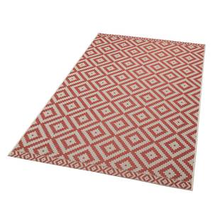 In-/Outdoorteppich Summer Kunstfaser - Beige / Rot - 160 x 230 cm