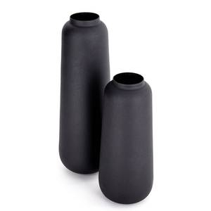 Vases Belaga (lot de 2) Acier - Noir