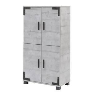 Armoire colonne Zadar anthracite - Gris minéral - Largeur : 60 cm