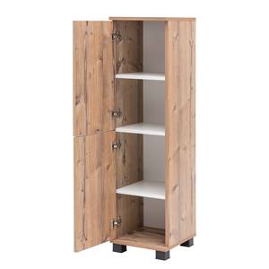 Hoge kast Zadar Antracietkleurig - Zilvervurenhouten look - Breedte: 30 cm