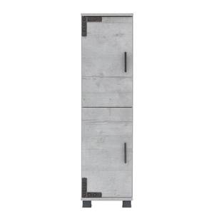 Armoire colonne Zadar anthracite - Gris minéral - Largeur : 30 cm