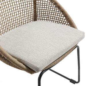 Gartenstuhl Sandrine (2er-Set) Stahl / Kunststoff - Beige