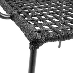 Chaises à accoudoirs Bizarre (lot de 4) Fibres synthétiques / Acier - Gris foncé - Gris