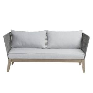 Gartensofa Relax (3-Sitzer) Akazie massiv / Mischgewebe - Grau