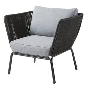 Fauteuil de jardin Bellano I Acier / Matière plastique - Gris / Anthracite