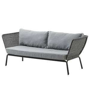 Gartensofa Bernie-(3-Sitzer) Stahl / Mischgewebe - Anthrazit / Grau