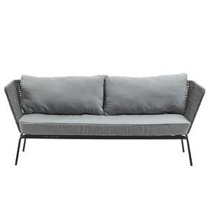 Gartensofa Bernie-(3-Sitzer) Stahl / Mischgewebe - Anthrazit / Grau