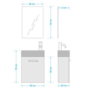 Ensemble de salle de bain (2 éléments) Blanc