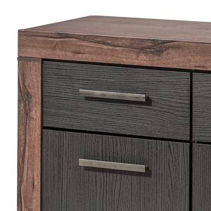 Dressoir Eeklo zwarte eikenhouten look/Canyon eikenhouten look