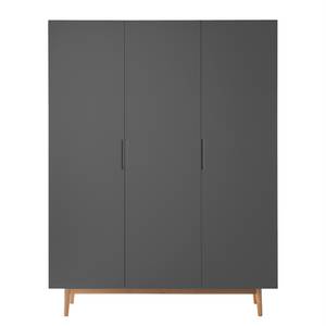 Armadio con ante battenti LINDHOLM Grigio / Rovere rosso - Grigio - Larghezza: 154 cm