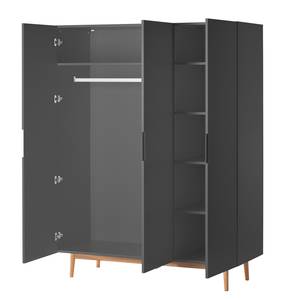 Drehtürenschrank LINDHOLM Grau - Breite: 154 cm