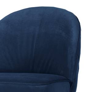 Gestoffeerde stoel Felin vlakweefsel/massief beukenhout - Marineblauw - Zwart