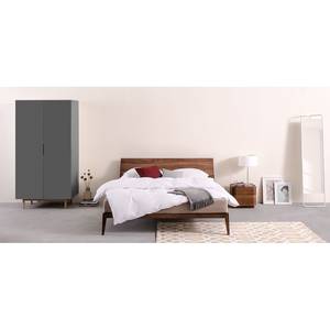 Armadio Lindholm con ante battenti Grigio / Rovere rosso - Larghezza: 103 cm