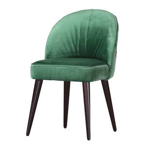 Gestoffeerde stoel Felin vlakweefsel/massief beukenhout - Groen - Zwart