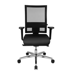 Bürodrehstuhl Sitness 60 Webstoff / Aluminium - Schwarz