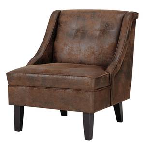 Fauteuil Awagne antieke leerlook