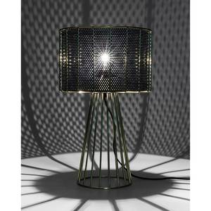 Tafellamp Wire Bowl Staal - zwart/goudkleurig