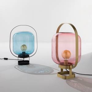 Lampe Jupiter Cristal / Acier - Bleu glacier