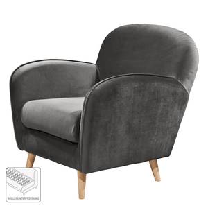 Fauteuil Vallegrande fluweel - Grijs