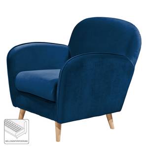 Fauteuil Vallegrande fluweel - Marineblauw