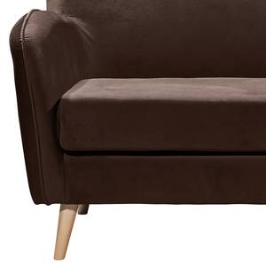 Sofa Vallegrande (2-Sitzer) Samt - Kokosnuss Braun