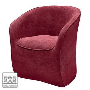 Fauteuil Saipina geweven stof - Wijnrood