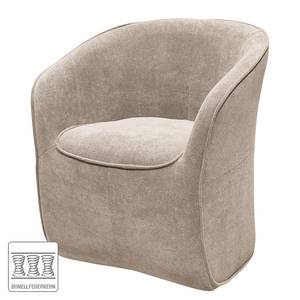 Fauteuil Saipina geweven stof - Cappuccinokleurig