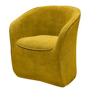 Fauteuil Saipina geweven stof - Mosterdgeel