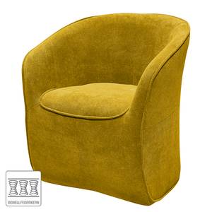 Fauteuil Saipina Tissu - Jaune moutarde