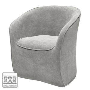 Fauteuil Saipina geweven stof - Lichtgrijs