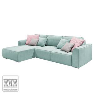 Ecksofa Tupiza Strukturstoff - Microfaser Ohix: Aqua