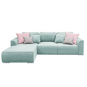 Ecksofa Tupiza Strukturstoff - Microfaser Ohix: Aqua