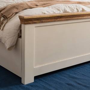 Lit en bois massif Newhaven Marron - Blanc - Bois massif - 186 x 100 x 216 cm