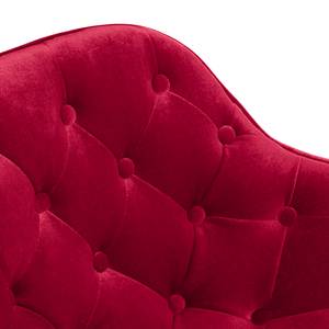 Fauteuil Apia Tissu - Noir / Rouge