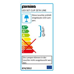 Woonwand Bibala (4-delig) incl. verlichting - wit/betonnen look