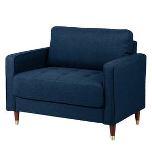 Fauteuil Saranda Geweven stof - Marineblauw