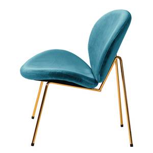 Fauteuil Zadar Velours - Bleu glacier