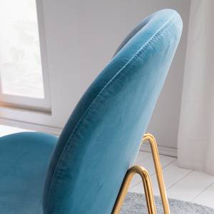 Fauteuil Zadar Velours - Bleu glacier