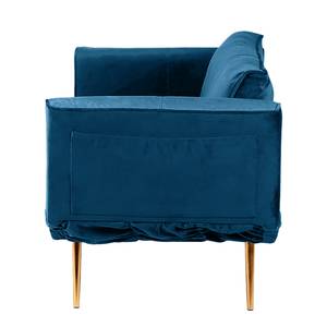 Schlafsofa Behram II Samt - Marineblau