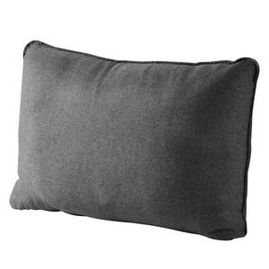 Repose-pieds avec coussin Lavara Tissu - Gris foncé