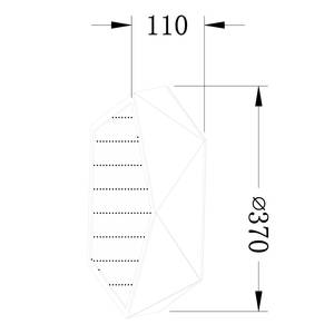 Plafonnier LED Bens I Frêne massif / Plexiglas - 1 ampoule