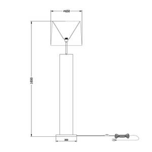 Staande lamp Lingot Textielmix/gestructureerd essenhout - 1 lichtbron
