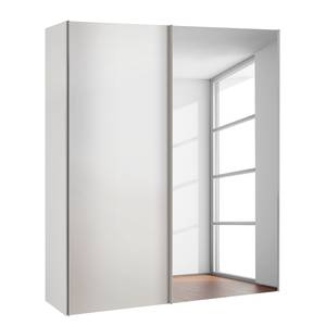 Armoire à portes coulissantes Budget Blanc polaire - 175 cm - 1 miroir - Blanc polaire - 175 x 48 cm - 1 miroir