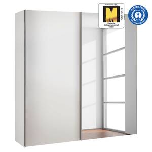 Armoire à portes coulissantes Budget Blanc polaire - 200 cm - 1 miroir - Blanc polaire - 200 x 48 cm - 1 miroir