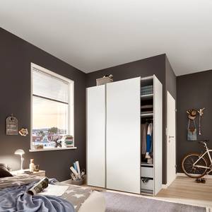 Armoire à portes coulissantes Budget Blanc polaire - 125 cm - Blanc polaire - 125 x 48 cm - Sans portes miroir